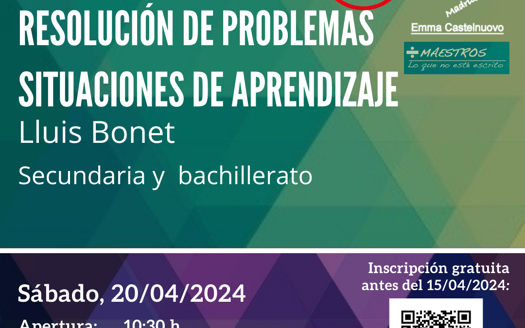 Entremaestros: Resolución de problemas. Situaciones de aprendizaje